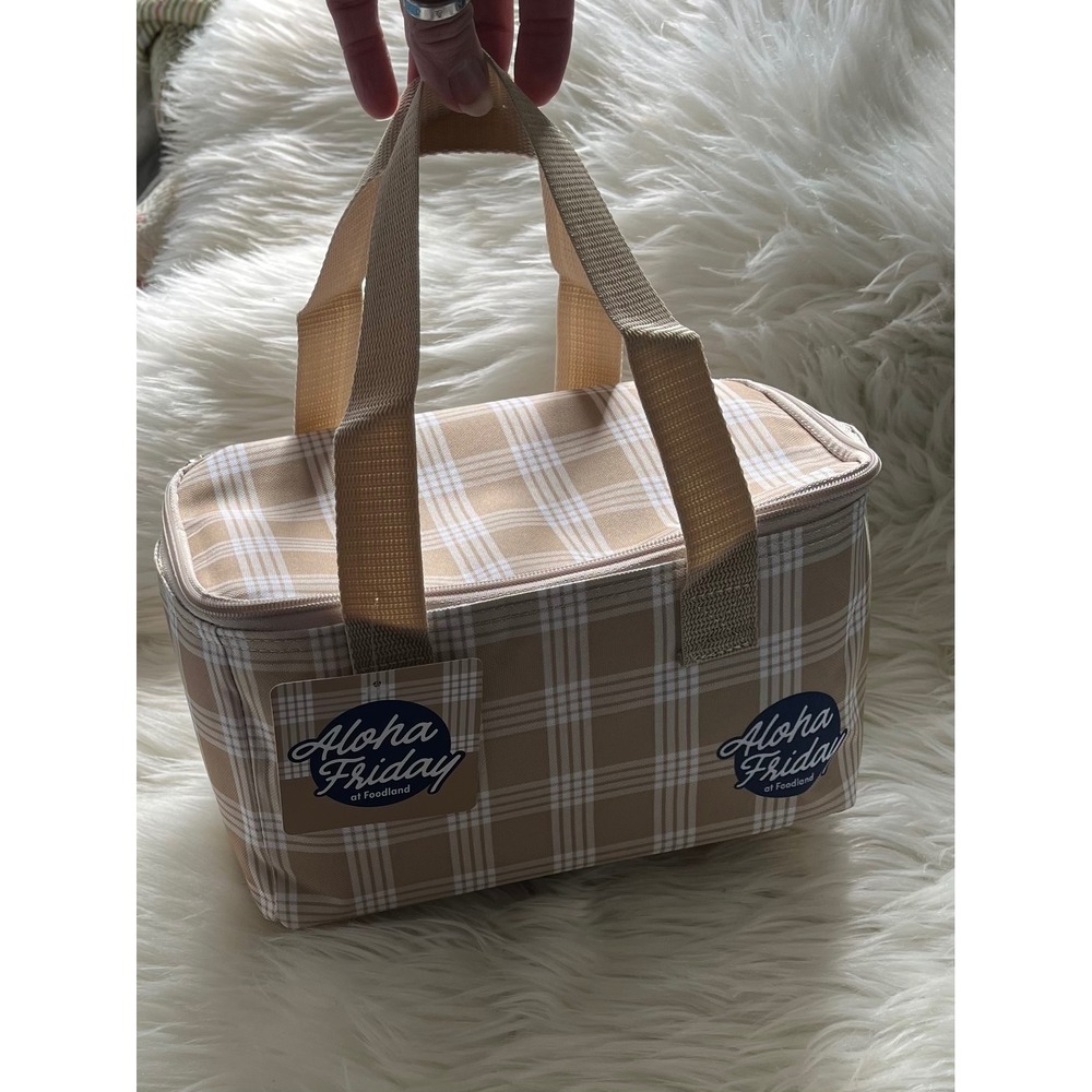 Exclusive Foodland Hawaii Palaka Cooler Bag Aloha Friday Tan Beige
